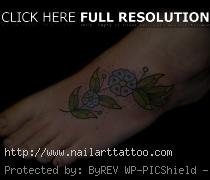 flower and vine tattoos for foot