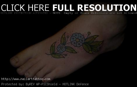 flower and vine tattoos for foot