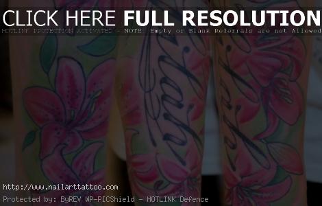 flower arm tattoos for guys