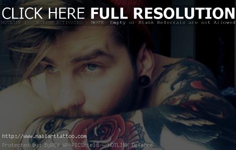 flower arm tattoos for men