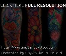 flower arm tattoos sleeve