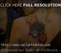 flower back tattoos for women