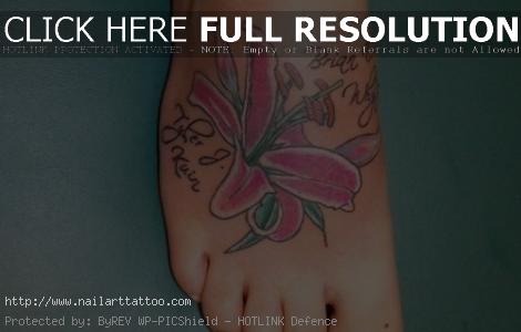 flower foot tattoo ideas