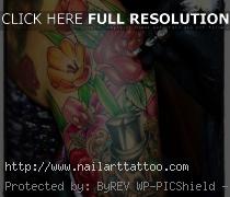 flower half sleeve tattoos