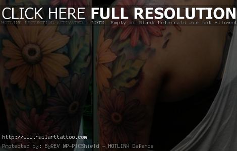 flower half sleeve tattoos for women