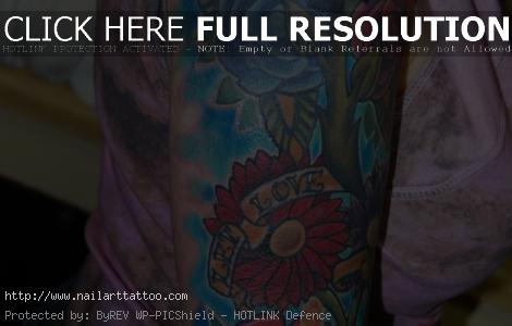 flower half sleeve tattoos gallery