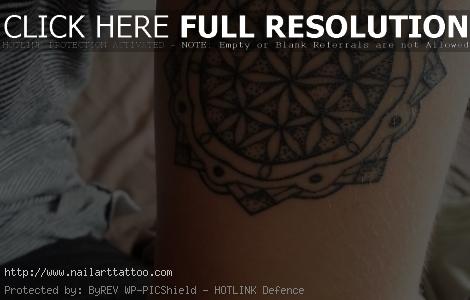 flower of life tattoo arm