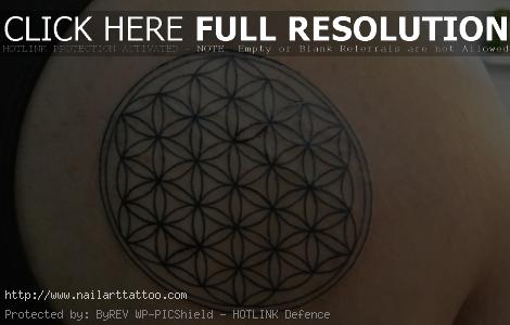 flower of life tattoo color