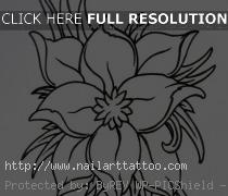 flower outline tattoo designs