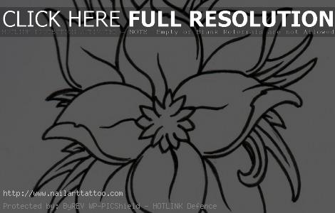 flower outline tattoo designs