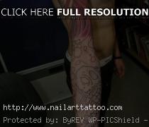 flower outline tattoo sleeve