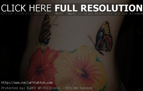flower rib tattoos for women