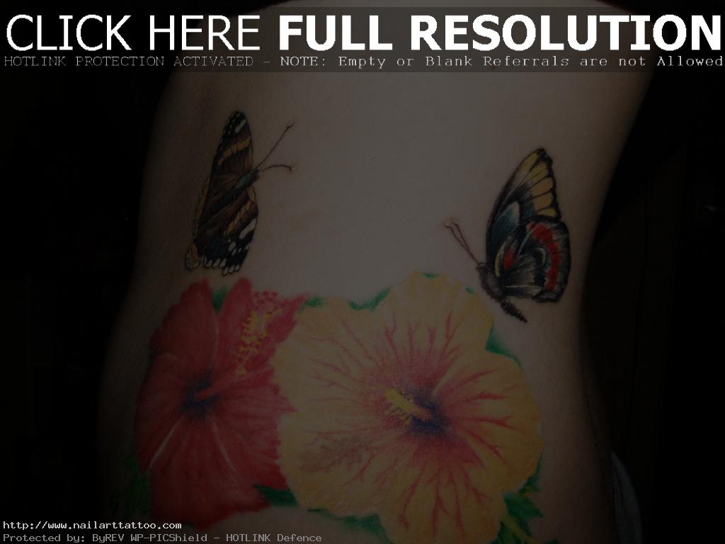 flower rib tattoos for women