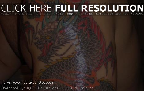 japanese dragon shoulder tattoo