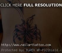 large flower back tattoos