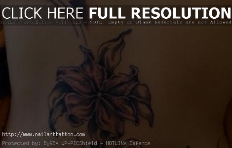 large flower back tattoos