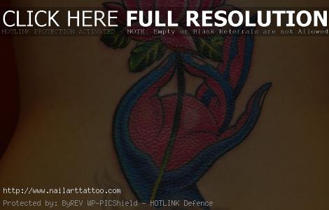 lotus flower back tattoos