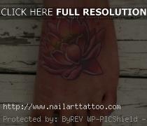 lotus flower foot tattoo