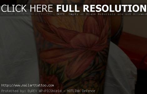 lotus flower half sleeve tattoos