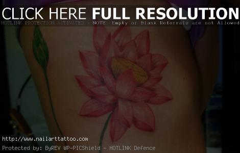 lotus flower rib tattoos