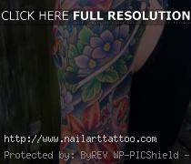 male floral sleeve tattoos