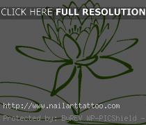 small lotus flower outline tattoo