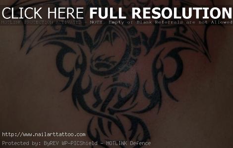 tribal dragon shoulder tattoos