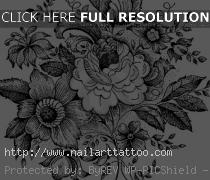 vintage floral tattoo designs