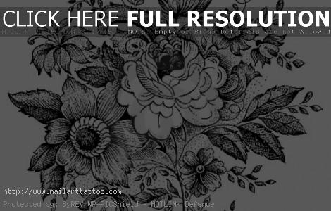 vintage floral tattoo designs