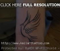 Beautiful Dove in line art Tattoo
