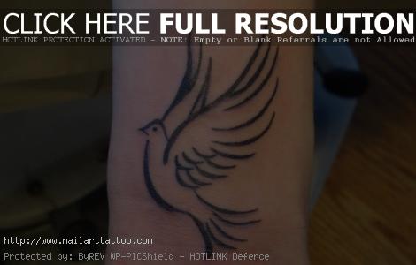 Beautiful Dove in line art Tattoo