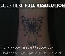 Butterfly Hand Wrist Tattoo Pattern for College Girls