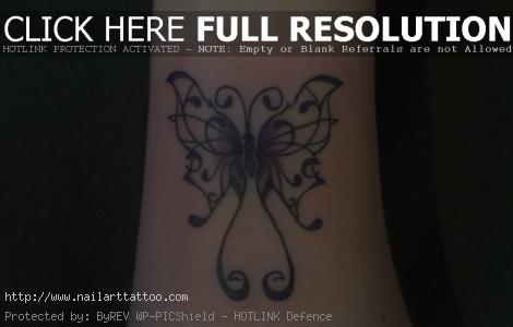 Butterfly Hand Wrist Tattoo Pattern for College Girls
