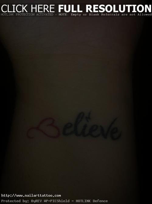 believe tattoo