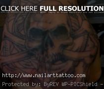 Skull tattoo on hand