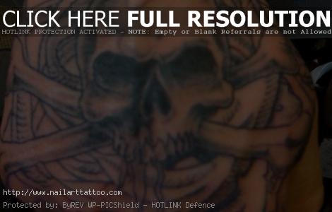 Skull tattoo on hand