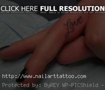 Love Tattoo On Finger