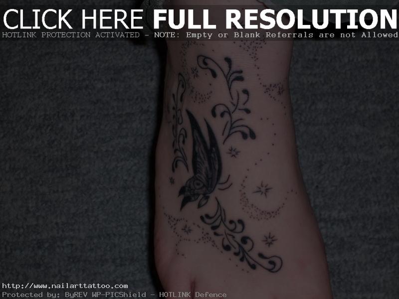 Butterfly Foot Tattoos for Women