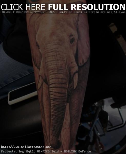 Elephant Forearm Tattoo by Mike Parsons