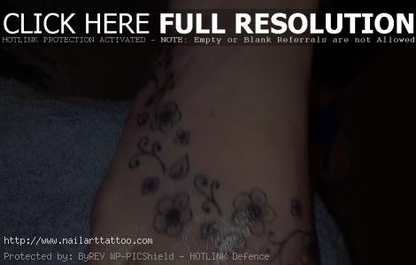 freehand foot tattoo foot tattoos