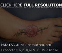 ROSE ON FOOT TATTOO by HALFMANNY