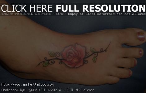 ROSE ON FOOT TATTOO by HALFMANNY