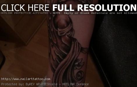 Angel Tattoo On Right Forearm