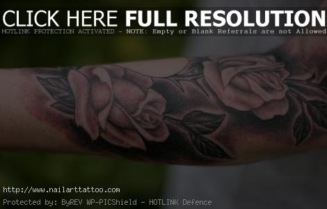 White Roses Forearm Tattoo