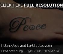 Peace Tattoos on foot