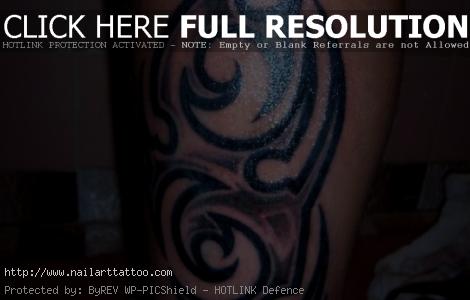 Best Tribal Leg Tattoos Design for College Girls 2011