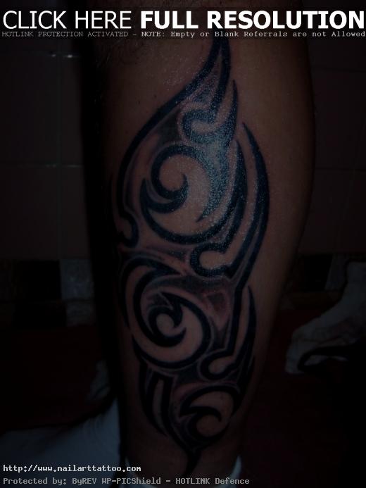 Beautiful Tribal Leg Tattoos Design for Men 2011 520x693