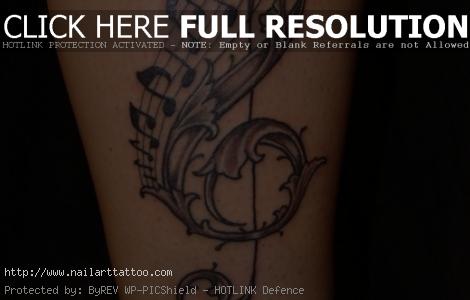 Flowers Butterfly Tattoo on Leg For Girls