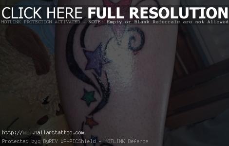 Star Tattoos on Leg