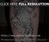 Tiger Tattoo Design on Leg for Girls 2011